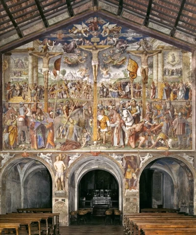 Nukryžiavimas ir scenos iš Kristaus gyvenimo. Bernardino Luini, 1529.