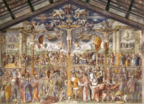 Nukryžiavimas ir scenos iš Kristaus gyvenimo. Bernardino Luini, 1529.