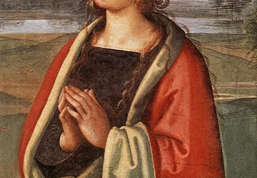 Paci nukryžiavimas (detalė). Pietro Perugino, 1494-96.