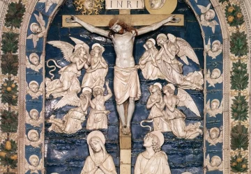 Alesandri nukryžiavimas. Andrea della Robbia, 1480-81.