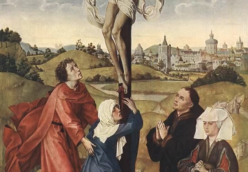 Nukryžiavimo triptikas (centrinė panelė). Rogier van der Weyden, apie 1445.