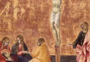Nukryžiavimas (detalė). Giovanni di Paolo, 1430-35.