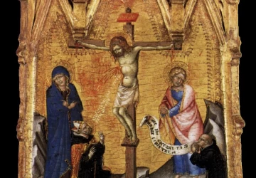 Nukryžiavimas su donoru. Francesco di Vannuccio, 1380.