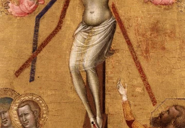 Nukryžiavimas (detalė). Bernardo Daddi, 1345-48.