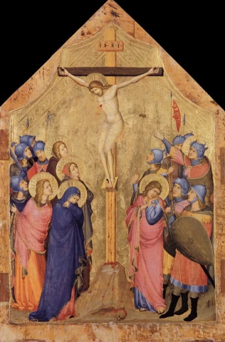 Nukryžiavimas. Šv. Jurgio kodekso meistras, 1330-35.