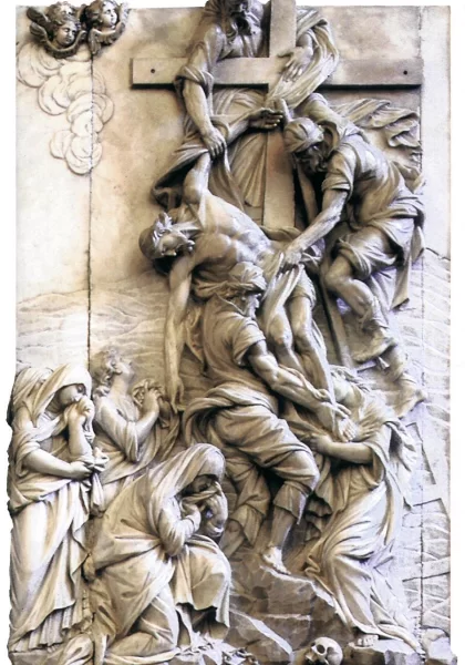 Kristaus nuėmimas nuo kryžiaus. Francesco Cabianca, 1711.