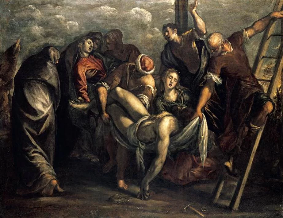 Nuėmimas nuo kryžiaus. Tintoretto, 1557-59.