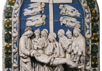 Nuėmimas nuo kryžiaus. Luca di Andrea della Robbia, 1513-20.