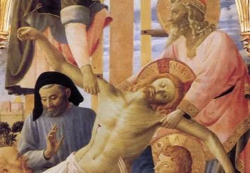 Nuėmimas nuo kryžiaus (detalė). Fra Angelico, 1437-40.
