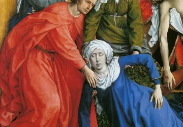 Nuėmimas nuo kryžiaus (detalė). Rogier van der Weyden, apie 1435.