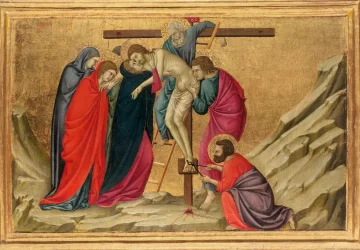 Nuėmimas nuo kryžiaus. Ugolino di Nerio, 1325-28.