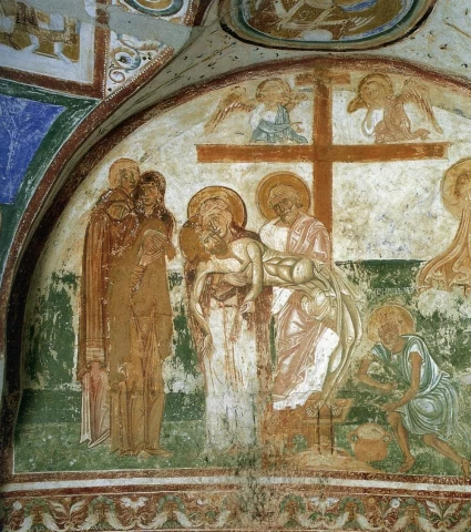 Nuėmimas nuo kryžiaus. Painter Italian Romanesque, apie 1180.