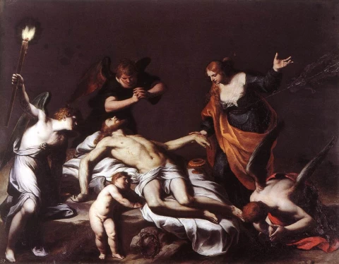 Mirusio Kristaus apraudojimas. Alessandro Turchi, 1617.