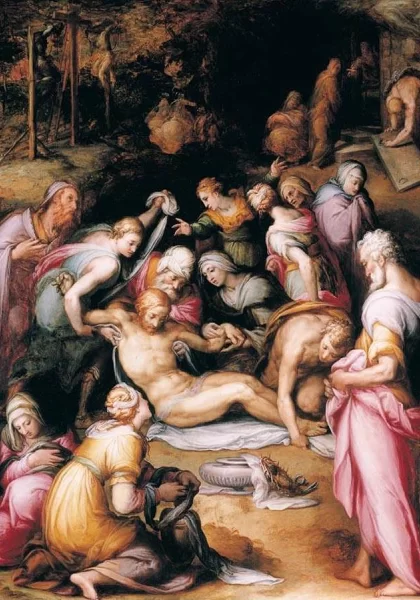 Mirusio Kristaus apraudojimas. Giovan Battista Naldini, 1572-73.