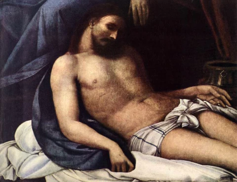 Kristaus apraudojimas (detalė). Sebastiano del Piombo, 1516.