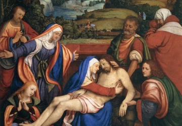 Mirusio Kristaus apraudojimas. Andrea Solario, apie 1509.