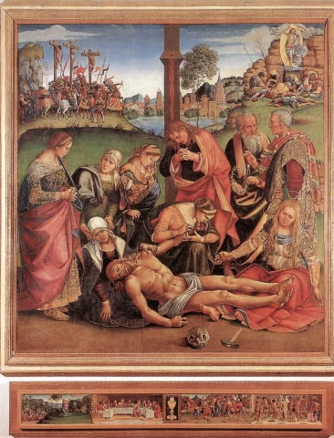 Mirusio Kristaus apraudojimas (su predela). Luca Signorelli, 1502.