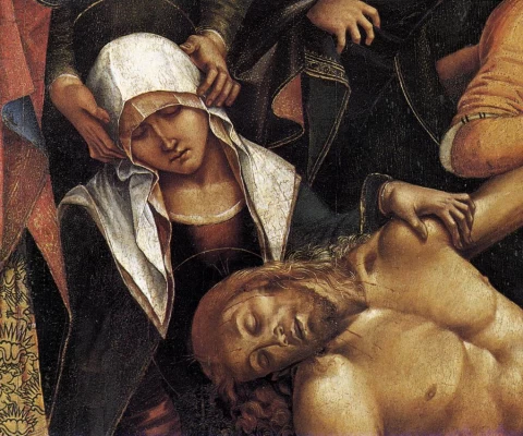 Mirusio Kristaus apraudojimas (detalė). Luca Signorelli, 1502.