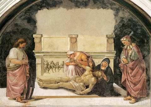 Mirusio Kristaus apraudojimas su šv. Faustinu ir šv. Parencijumi. Luca Signorelli, 1499-1502.