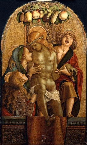 Mirusio Kristaus apraudojimas. Carlo Crivelli, 1485.