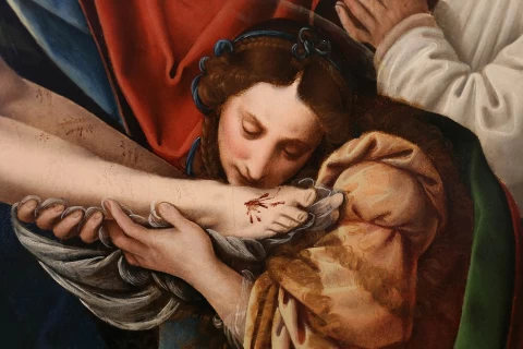 Kristaus apraudojimas (detalė). Bernardino Lanino.