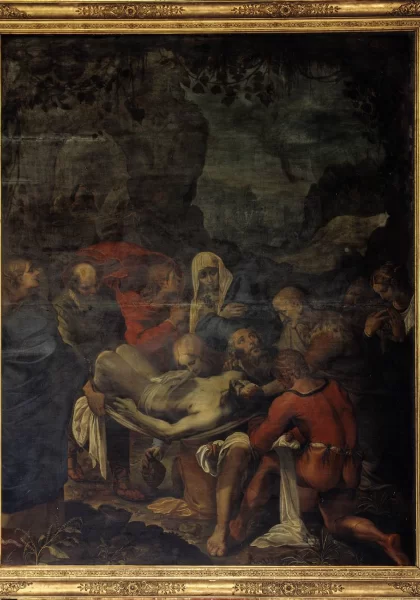 Kristaus laidojimas. Wenceslas Cobergher, 1605.