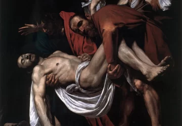 Kristaus laidojimas. Caravaggio, 1602-03.