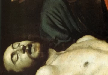 Kristaus laidojimas (detalė). Caravaggio, 1602-03.