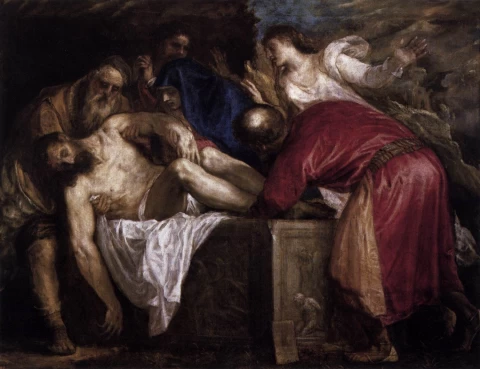 Kristaus laidojimas. Vecellio Tiziano, 1559.