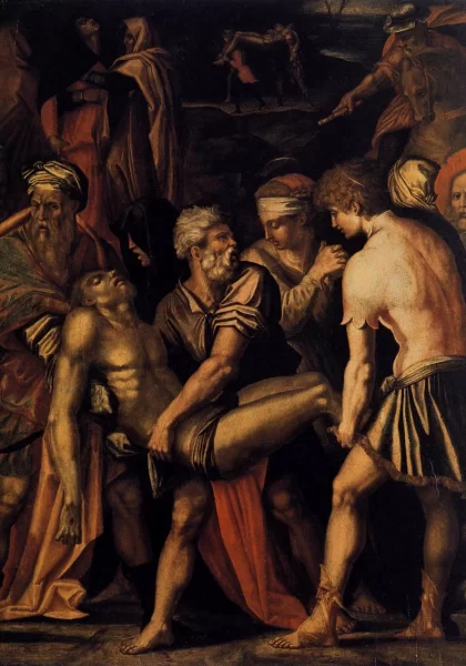Kristaus laidojimas. Giorgio Vasari, 1532.
