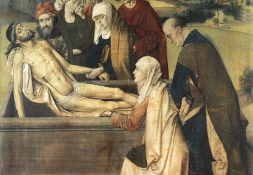 Kristaus laidojimas. Dieric Bouts vyresnysis, apie 1450.