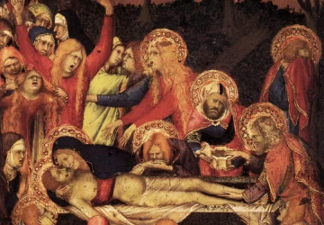 Kristaus laidojimas. Martini Simone, 1335-44.