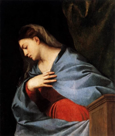 Prisikėlimo poliptikas. Apreiškimas Mergelei.. Vecellio Tiziano, 1522.