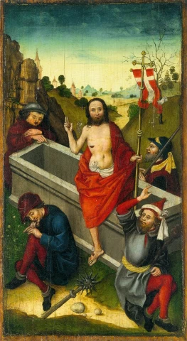 Prisikėlimas. Ludwig Schongauer, 1480-85.