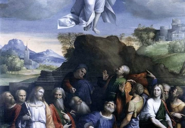 Kristaus žengimas į dangų. Garofalo, 1510-20.