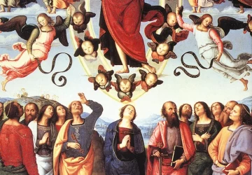 Kristaus žengimas į dangų. Pietro Perugino, 1496-98.