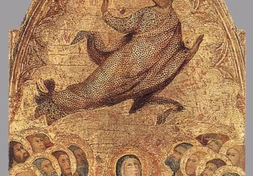 Kristaus žengimas į dangų. Andrea di Vanni d&apos;Andrea, 1355-60.