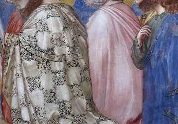 Nr. 38 Scenos iš Kristaus gyvenimo. Nr. 22. Žengimas į dangų (detalė). Giotto di Bondone, 1304-06.