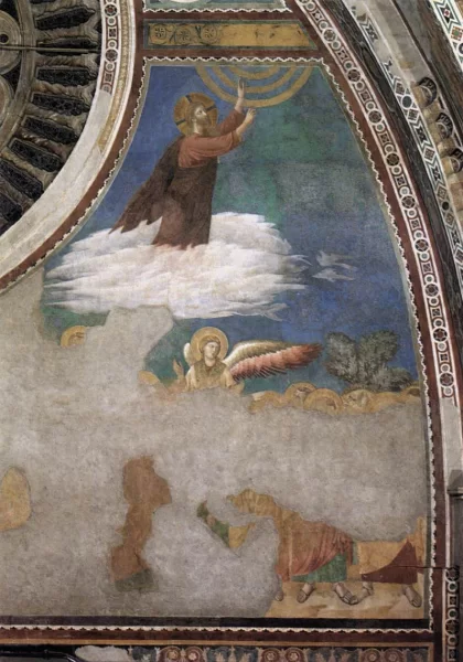 Kristaus žengimas į dangų. Giotto di Bondone, apie 1300.