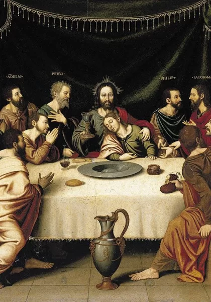 Paskutinė vakarienė. Fray Nicolás Borrás, 1570.