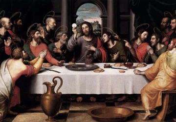 Paskutinė vakarienė. Juan de Juanes, 1560.