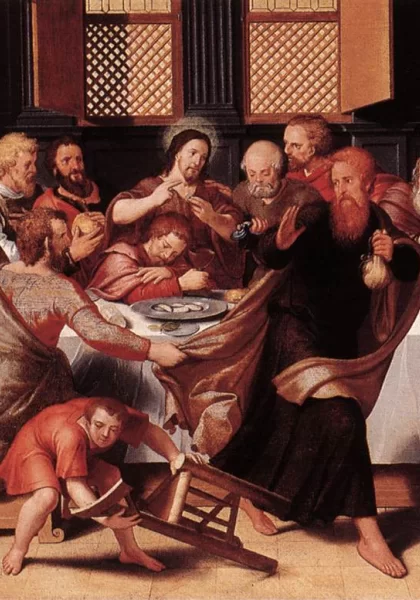 Paskutinė vakarienė. Pieter Pourbus, 1548.