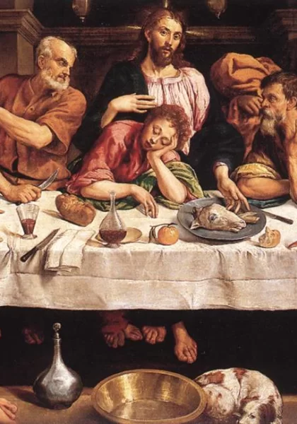 Paskutinė vakarienė. Jacopo Bassano, apie 1546.
