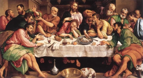Paskutinė vakarienė. Jacopo Bassano, apie 1546.