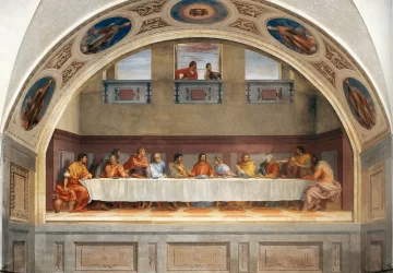 Paskutinė vakarienė. Andrea del Sarto, 1520-25.