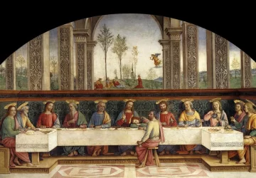 Paskutinė vakarienė. Pietro Perugino, 1493-96.