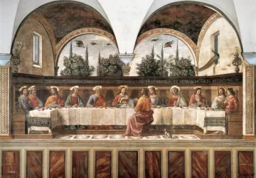 Paskutinė vakarienė. Domenico Ghirlandaio, apie 1486.