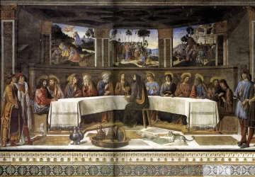 Paskutinė vakarienė. Cosimo Rosselli, 1481-82.