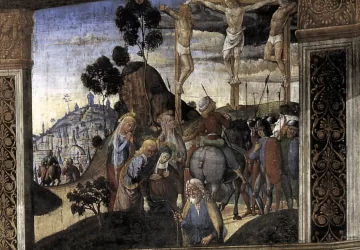 Paskutinė vakarienė (detalė). Cosimo Rosselli, 1481-82.