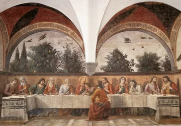 Paskutinė vakarienė. Domenico Ghirlandaio, 1480.